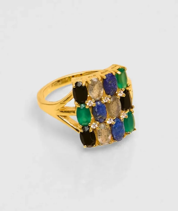 Bague Bolivia Onyx Noir^Une A Une Fashion