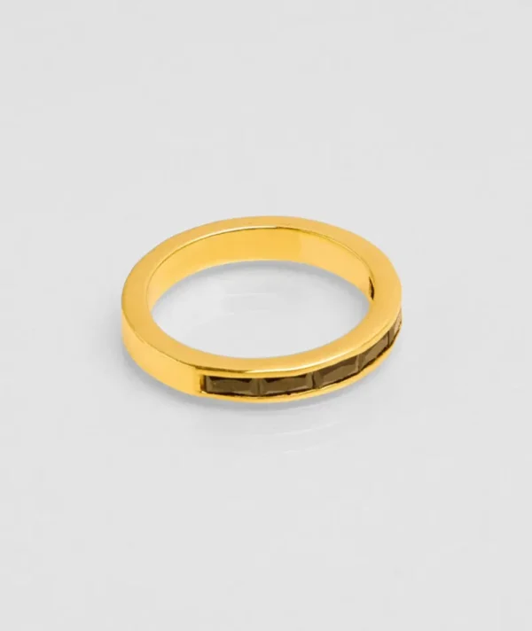 Bague Crystal Baguette Noir^Une A Une Hot
