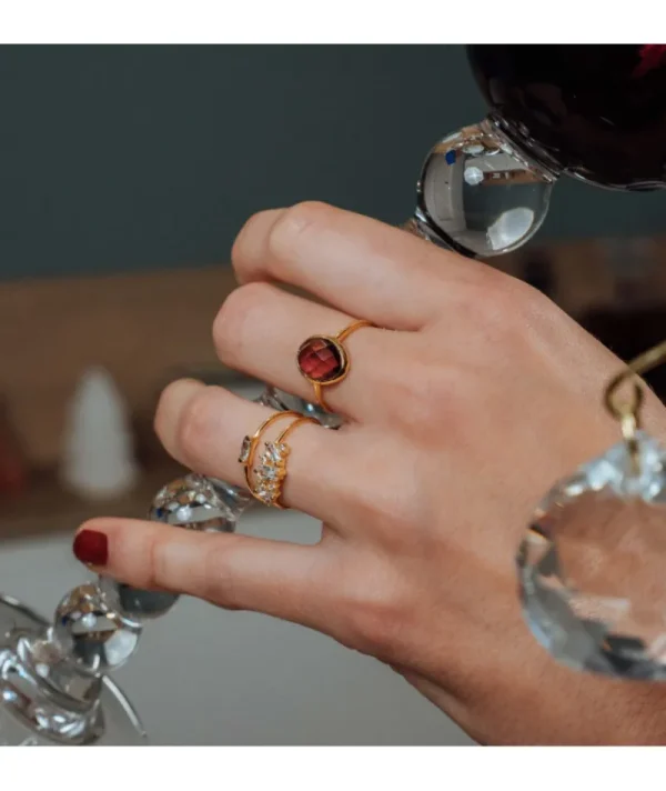 Bague crystal multi blanc^Une A Une Outlet