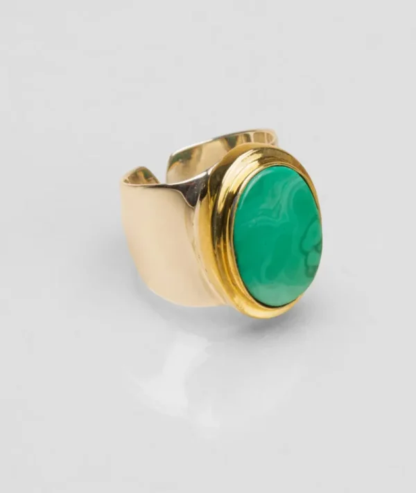 Bague Lima Malachite^Une A Une Fashion