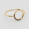 Bague Mini Moon Noir^Une A Une Online