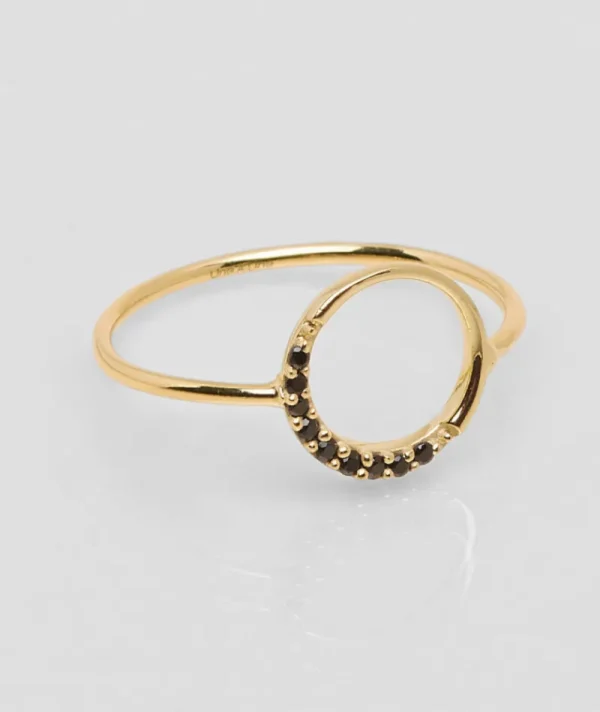 Bague Mini Moon Noir^Une A Une Online
