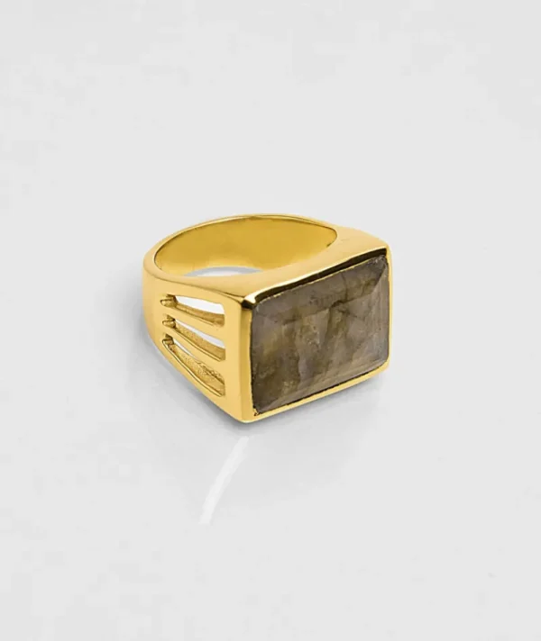 Bague Pondichery Rectangle Labradorite^Une A Une Outlet