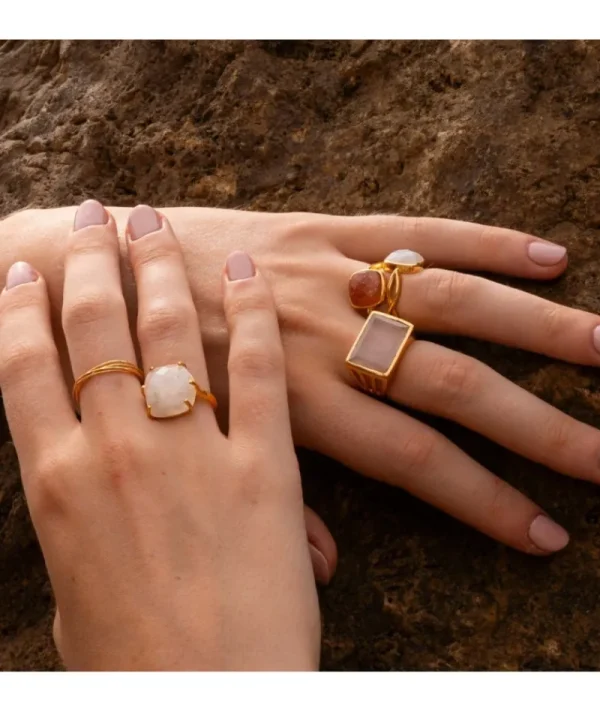 Bague Pondichery Rectangle Labradorite^Une A Une Outlet