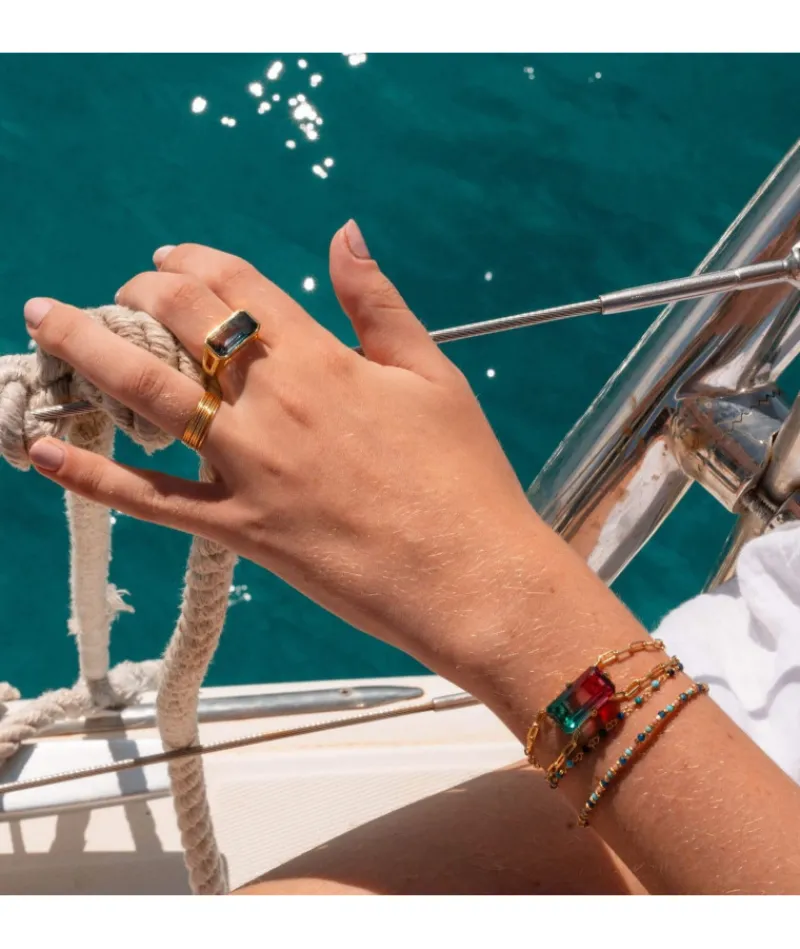 bague_rainbow_bleu_vert_2.webp Bague Rainbow Bleu Vert^Une A Une Fashion