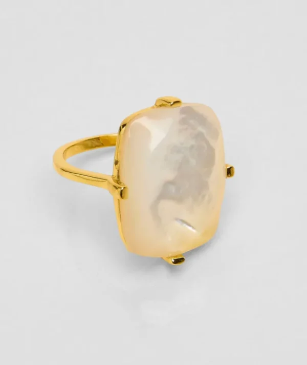 Bague Rectangle Nacre^Une A Une New