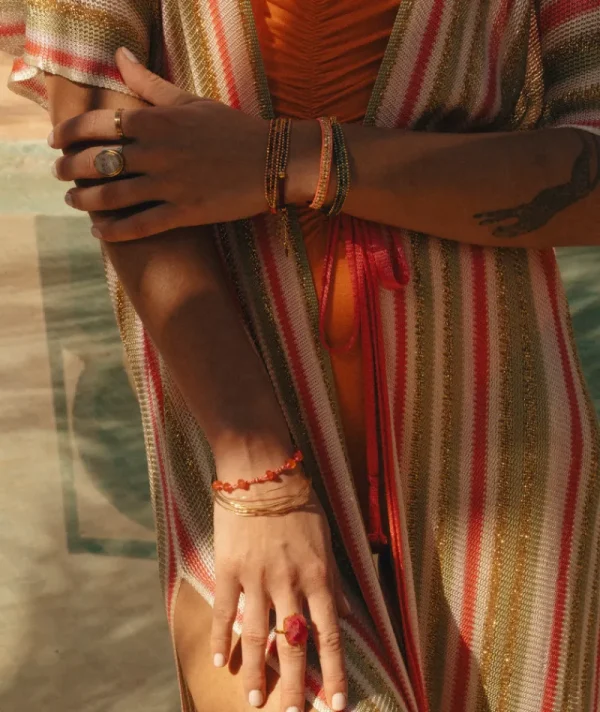 Bague Rectangle Pierre De Soleil^Une A Une Sale