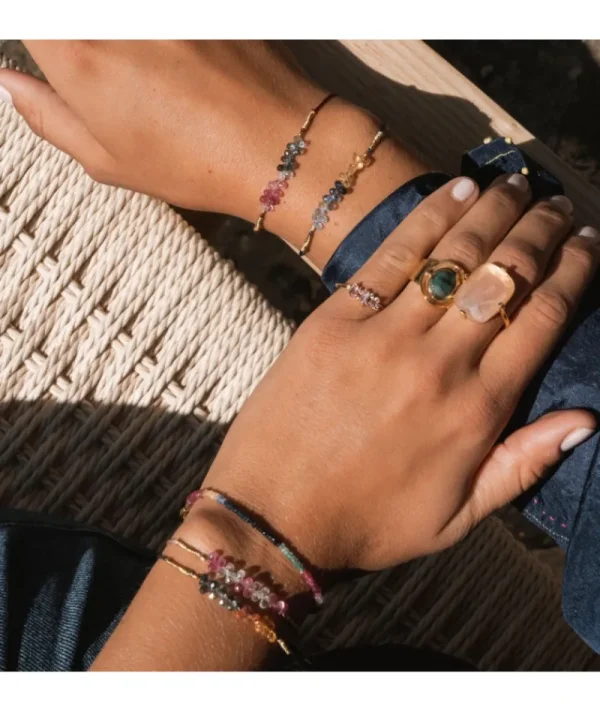 Bague Rectangle Quartz Rose^Une A Une Best