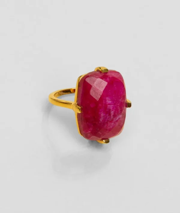 Bague Rectangle Rubis^Une A Une Best