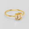 Bague trois crystal blanc^Une A Une Best