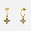 Boucles d'oreilles Inde Flower Vert^Une A Une New