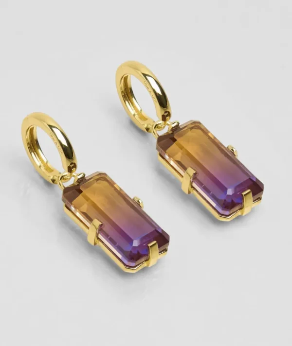Boucles d'oreilles Rain Ocre-violet^Une A Une Hot