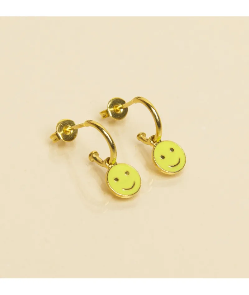 boucles_smiley_jaune_fluo_0.webp Boucles Smiley Jaune Fluo^Une A Une Fashion