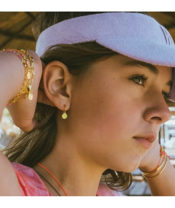 Boucles Smiley Jaune Fluo^Une A Une Fashion