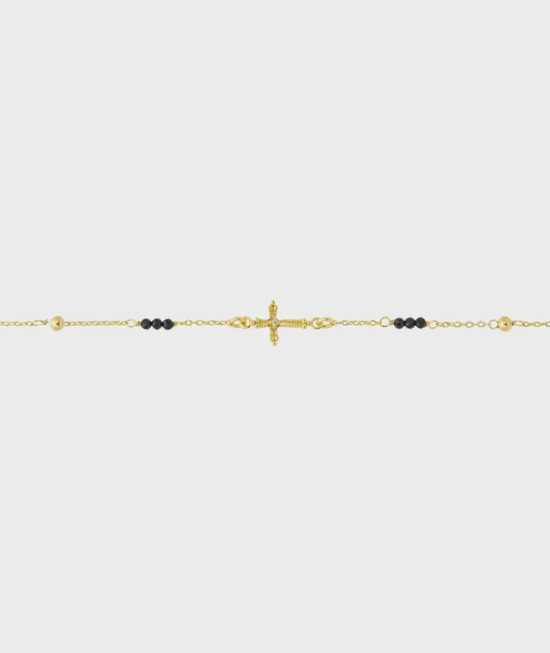bracelet_goa_croix_onyx_n_0.webp Bracelet Goa Croix Onyx Noir^Une A Une Clearance