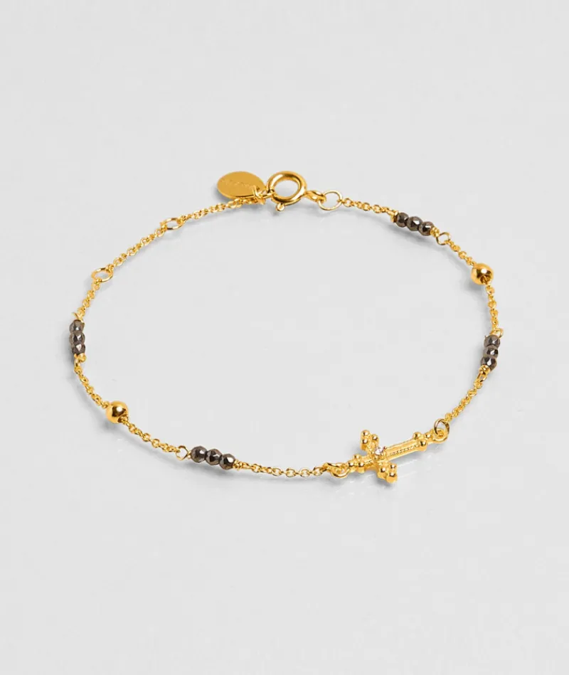 bracelet_goa_croix_pyrite_0.webp Bracelet Goa Croix Pyrite^Une A Une Fashion