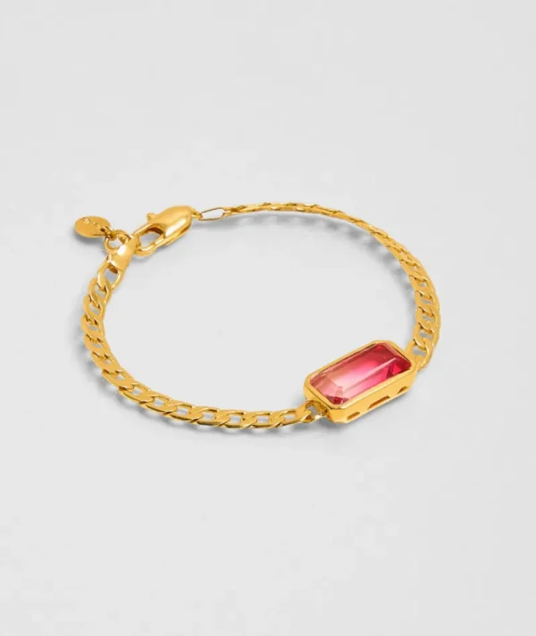 Bracelet Gourmette Rain Fuchsia^Une A Une Sale
