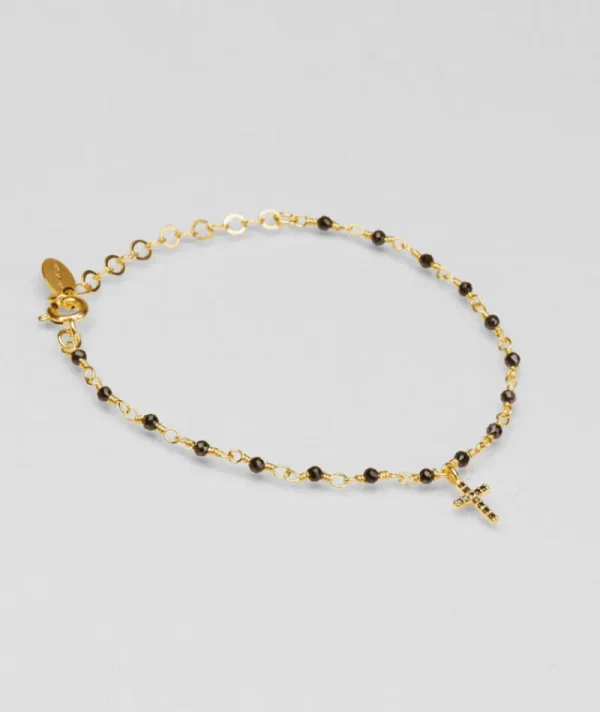 Bracelet inde croix noir^Une A Une Clearance