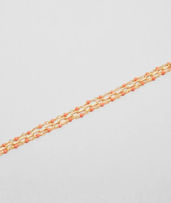 Bracelet inde triple corail^Une A Une Sale