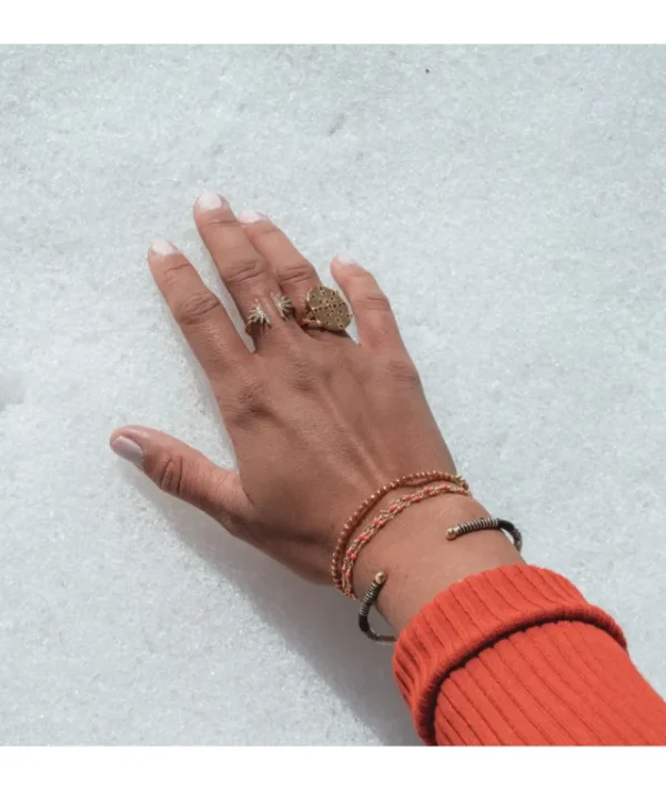 Bracelet inde triple corail^Une A Une Sale