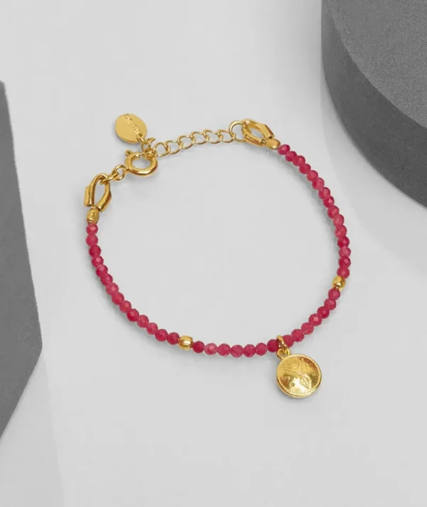 Bracelet Lyly Agate Fuchsia^Une A Une New