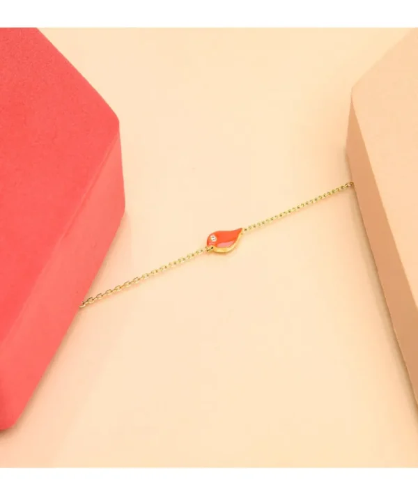 Bracelet oiseau orange fluo^Une A Une Fashion