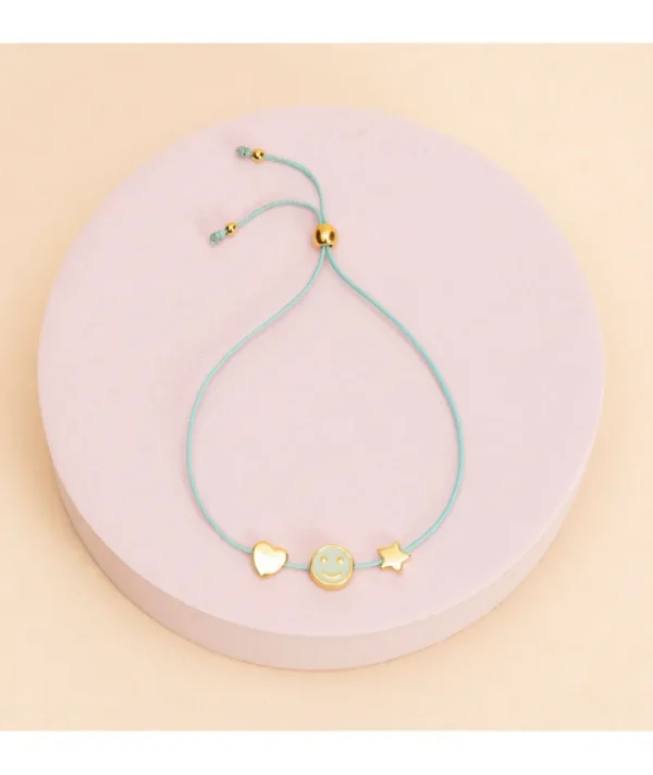 Bracelet Smiley Bleu Ciel^Une A Une New