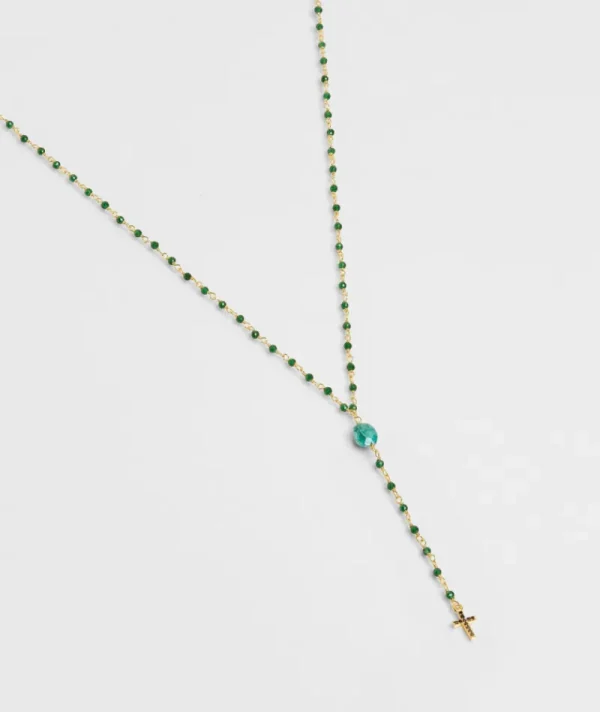 Chapelet croix emeraude^Une A Une Clearance