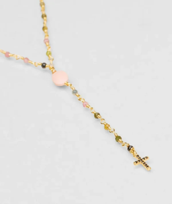 Chapelet croix tourmaline^Une A Une New