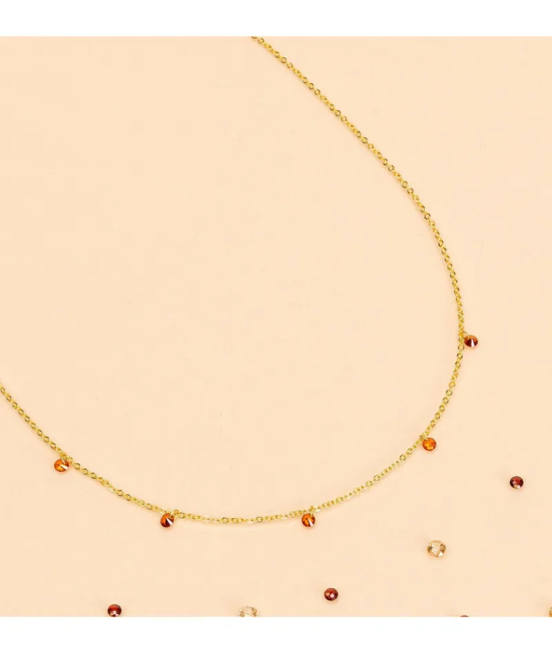 collier__gouttes_grenat_0.webp Collier 5 Gouttes Grenat^Une A Une Discount