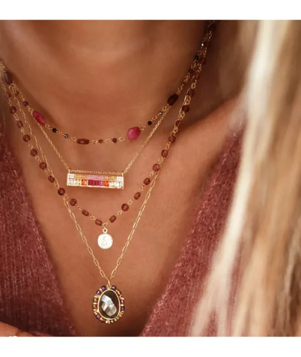 Collier Alwar Grenat^Une A Une Clearance