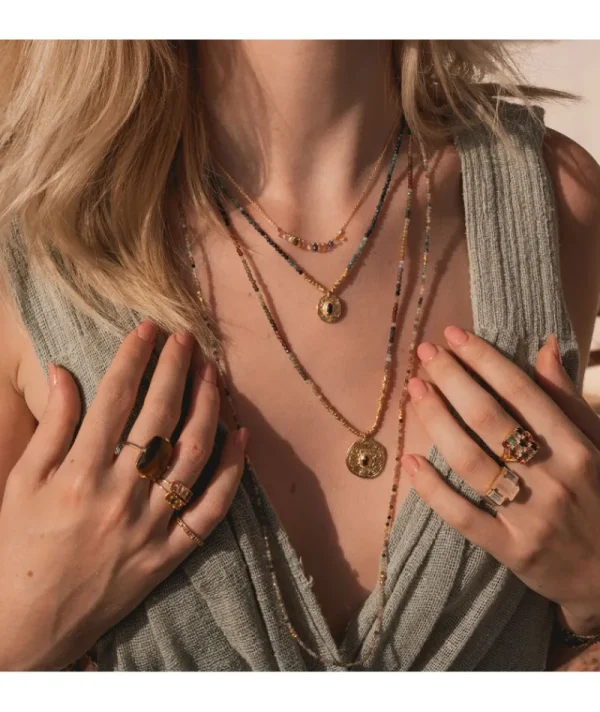 Collier Artemis Petit Tourmaline Bleue^Une A Une New