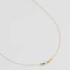 Collier Baguette 3 Crystal Bleu^Une A Une Sale