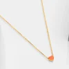 Collier coeur orange fluo^Une A Une Fashion
