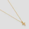 Collier croix zircon blanc^Une A Une Discount