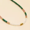 Collier disque malachite^Une A Une Clearance