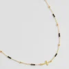 Collier Goa Croix Onyx Noir^Une A Une Sale