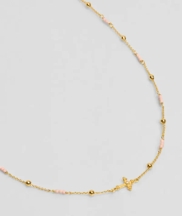 Collier Goa Croix Opale Rose^Une A Une Hot