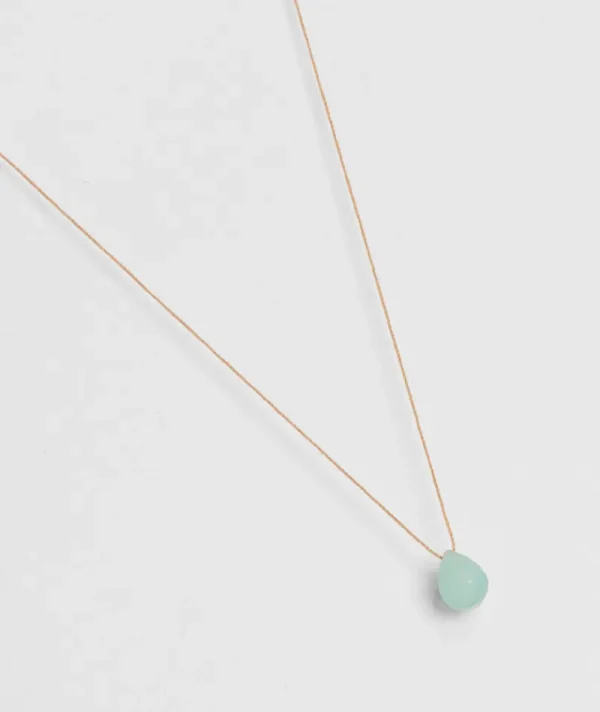 Collier Goutte Aqua Calcédoine^Une A Une Online