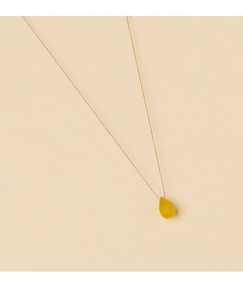 collier_goutte_calcdoine__0.webp Collier Goutte Calcédoine Jaune^Une A Une Clearance