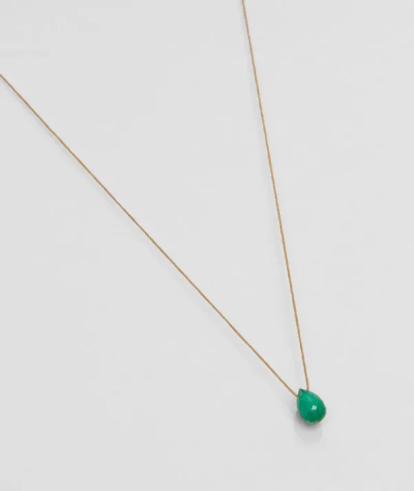 Collier Goutte Émeraude^Une A Une Fashion