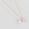Collier Goutte Quartz Rose^Une A Une Hot