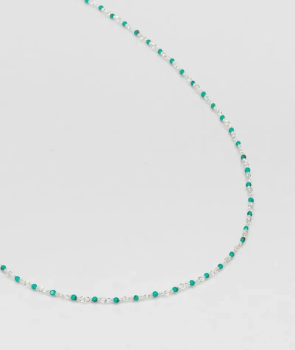 Collier inde argent lagon turquoise^Une A Une Online