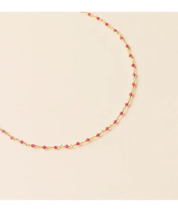 Collier inde enfant framboise^Une A Une Best
