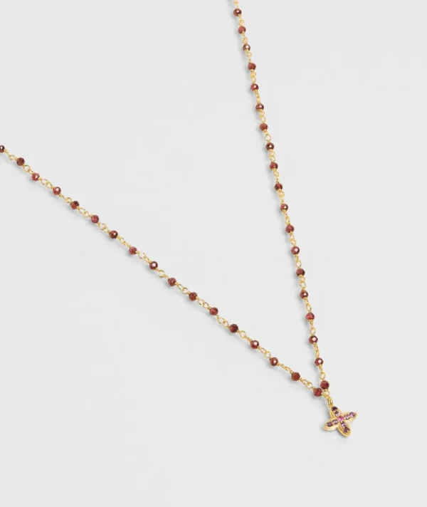 Collier Inde Flower Bordeaux^Une A Une Best
