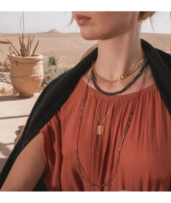 Collier Isis Pyrite Verte^Une A Une Hot