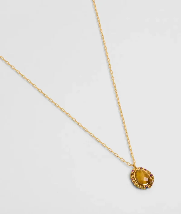 Collier Jaipur Blossom Oeil De Tigre^Une A Une New