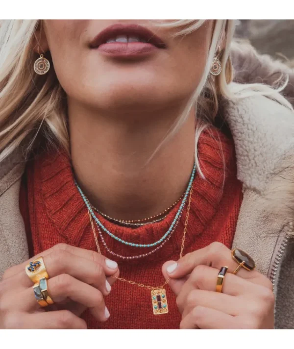 Collier Jaipur Oeil De Tigre^Une A Une Online