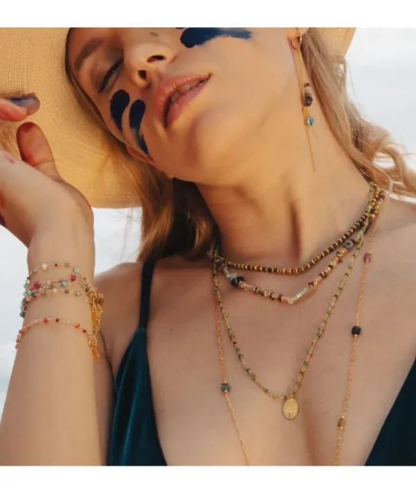 Collier Jaipur XL Oeil De Tigre^Une A Une Hot