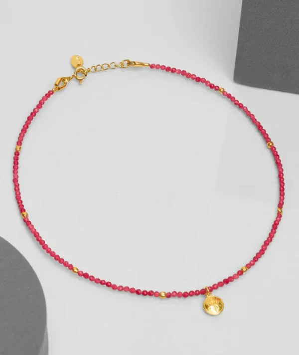 Collier Lyly Agate Fuchsia^Une A Une Fashion